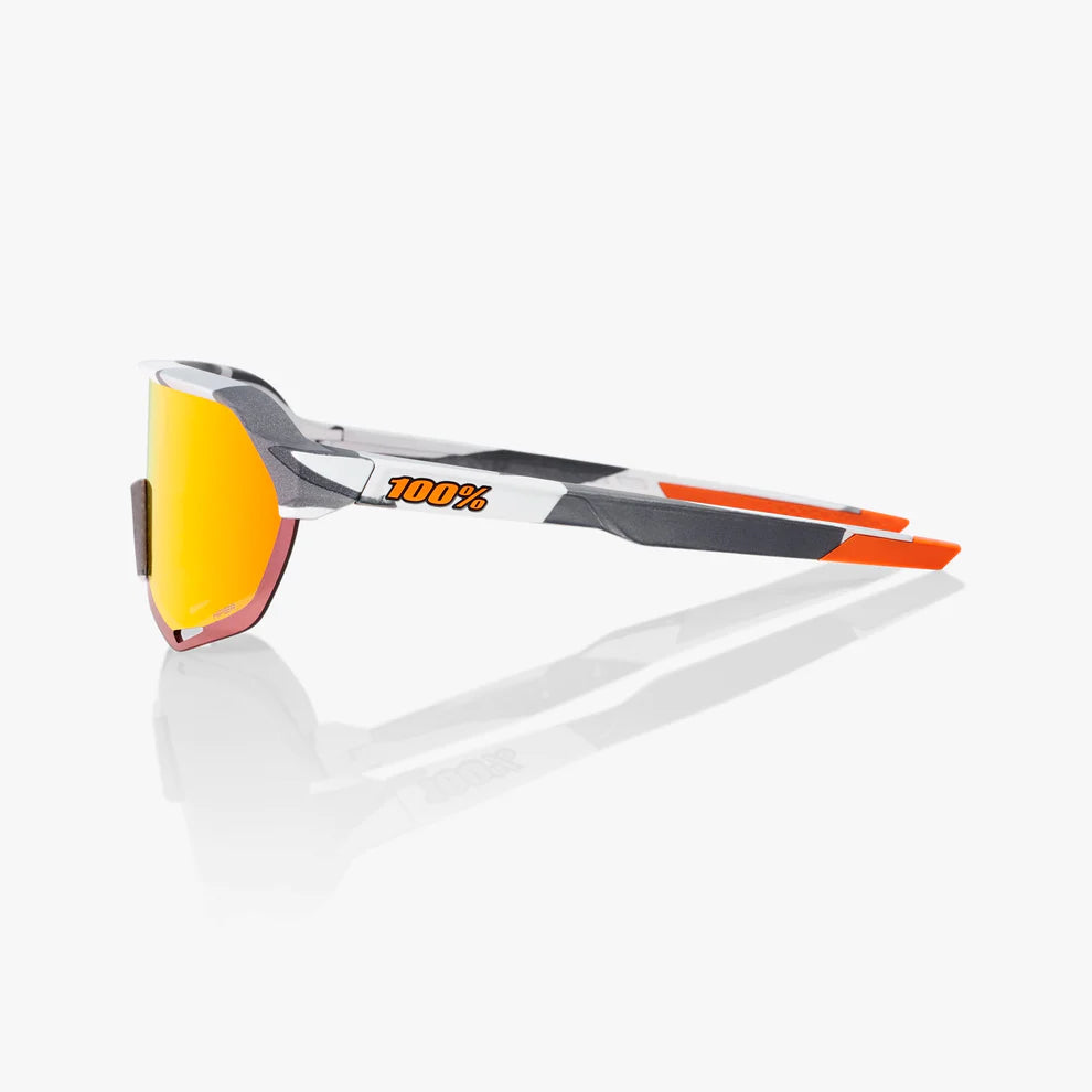ÓCULOS 100% S2 - SOFT TACT GREY CAMO - HIPER RED MULTILAYER MIRROR LENS