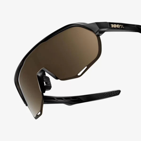 ÓCULOS 100% S2 - MATTE BLACK - SOFT GOLD MIRROR LENS