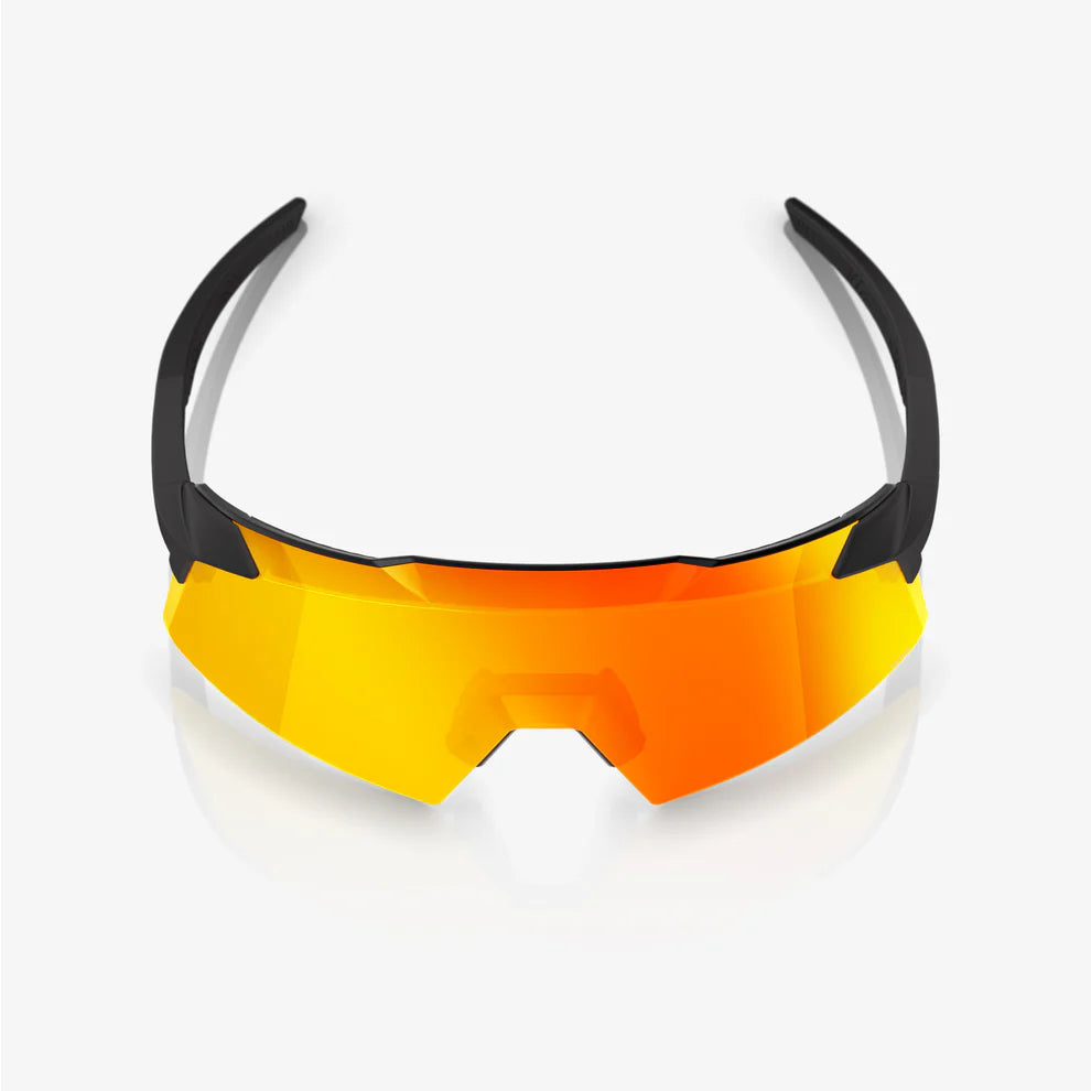 ÓCULOS 100% AEROCRAFT - SOFT TACT BLACK - HIPER RED MULTILAYER LENS