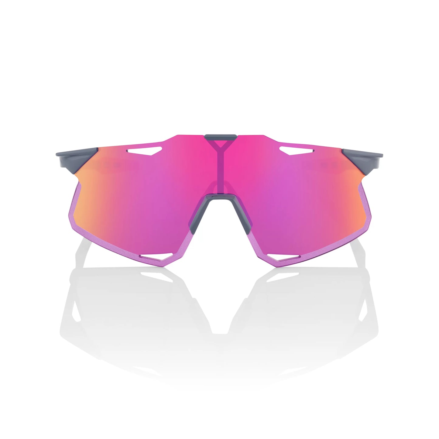 ÓCULOS 100% HYPERCRAFT - GLOSS LIGHT GREY - PURPLE MIRROR LENS