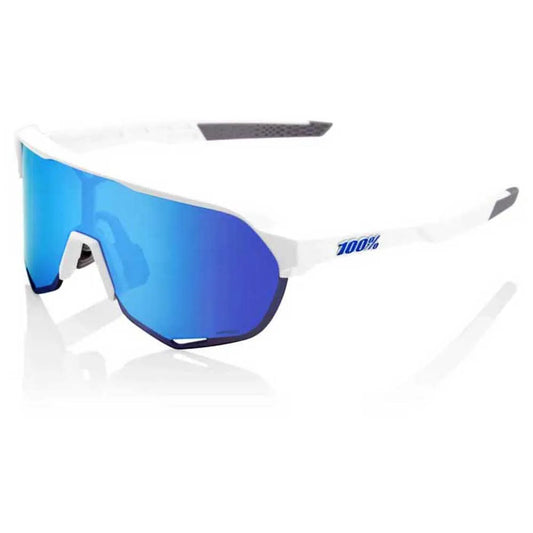 ÓCULOS 100% S2 - MATTE WHITE - HIPER BLUE MULTILAYER MIRROR LENS