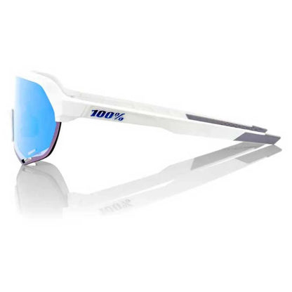 ÓCULOS 100% S2 - MATTE WHITE - HIPER BLUE MULTILAYER MIRROR LENS