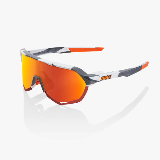 ÓCULOS 100% S2 -  SOFT TACT GREY CAMO - HIPER RED MULTILAYER MIRROR LENS