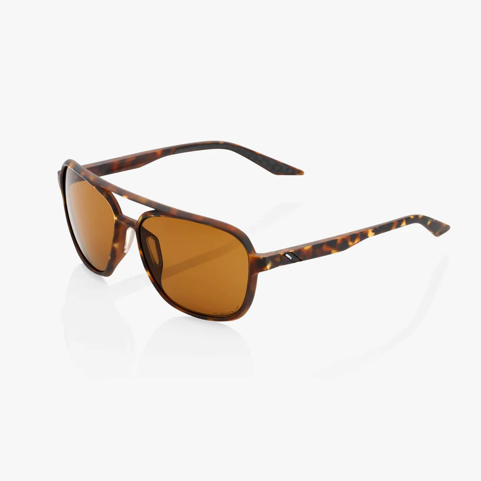 ÓCULOS 100% KASIA - SOFT TACT HAVANA - BRONZE PEAKPOLAR LENS