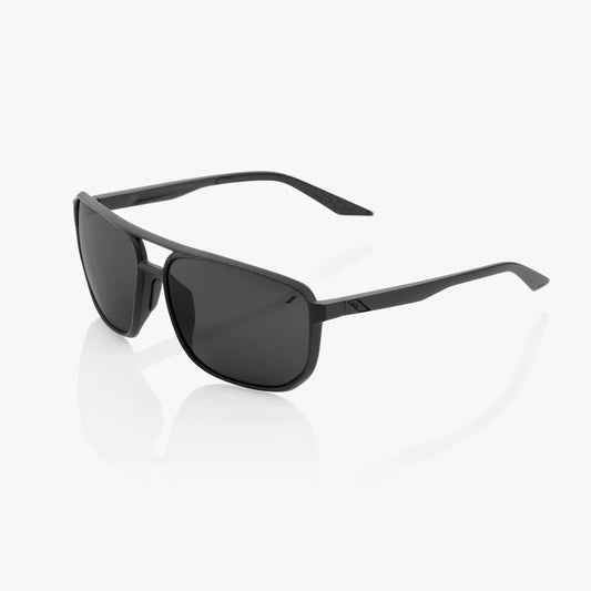 ÓCULOS 100% KONNOR - MATTE BLACK - BLACK MIRROR LENS