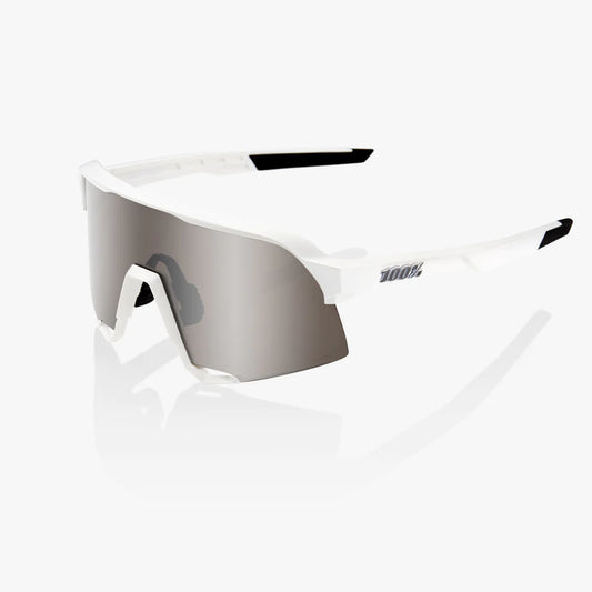 ÓCULOS 100% S3 - MATTE WHITE - HIPER SILVER MIRROR LENS
