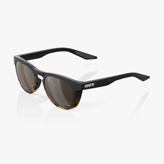 ÓCULOS 100% SLENT - SOFT TACT FADE BLACK / HAVANA - HIPER SILVER MIRROR LENS