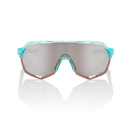 ÓCULOS 100% S2 -  POLISHED TRANSLUCENT MINT - HIPER SILVER MIRROR LENS