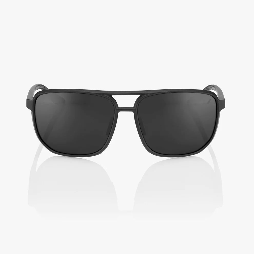 ÓCULOS 100% KONNOR - MATTE BLACK - BLACK MIRROR LENS