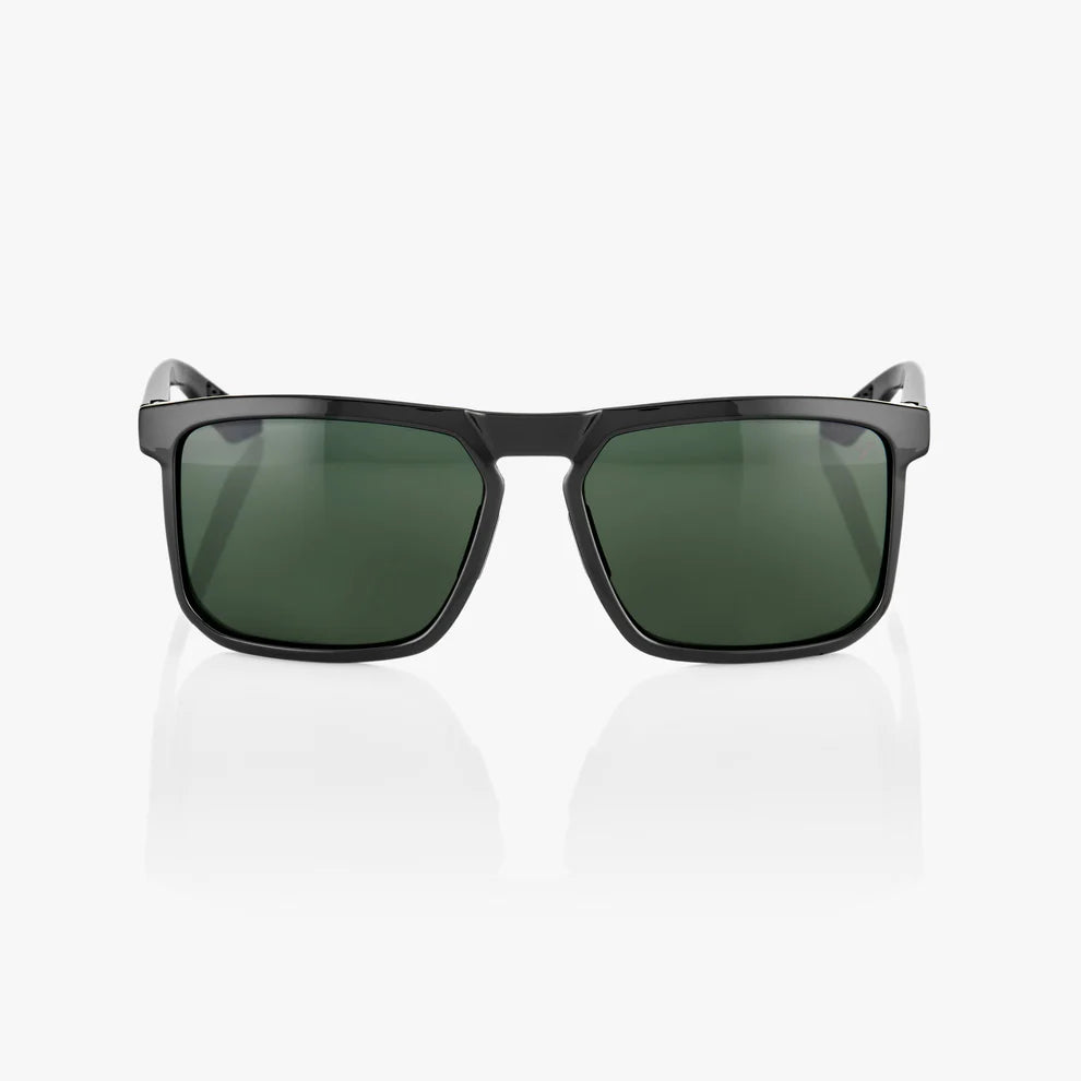 ÓCULOS 100% RENSHAW - GLOSS BLACK - GREY GREEN LENS