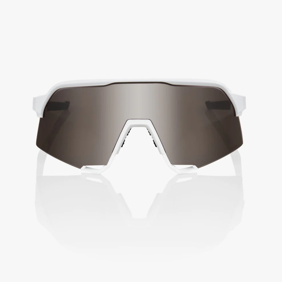 ÓCULOS 100% S3 - MATTE WHITE - HIPER SILVER MIRROR LENS