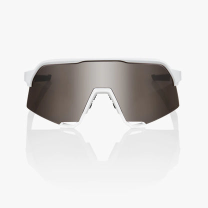 ÓCULOS 100% S3 - MATTE WHITE - HIPER SILVER MIRROR LENS