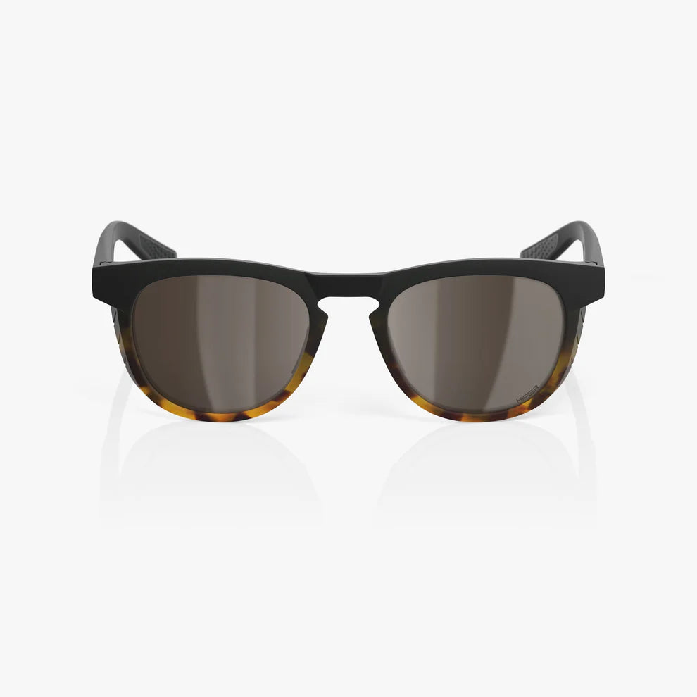 ÓCULOS 100% SLENT - SOFT TACT FADE BLACK / HAVANA - HIPER SILVER MIRROR LENS