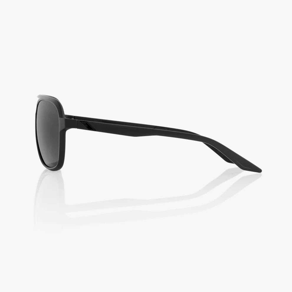 ÓCULOS 100% KASIA - MATTE BLACK - BLACK MIRROR LENS