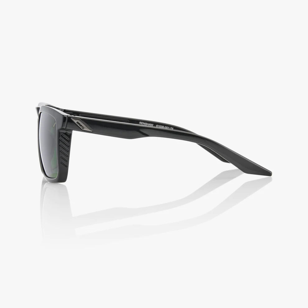 ÓCULOS 100% RENSHAW - GLOSS BLACK - GREY GREEN LENS