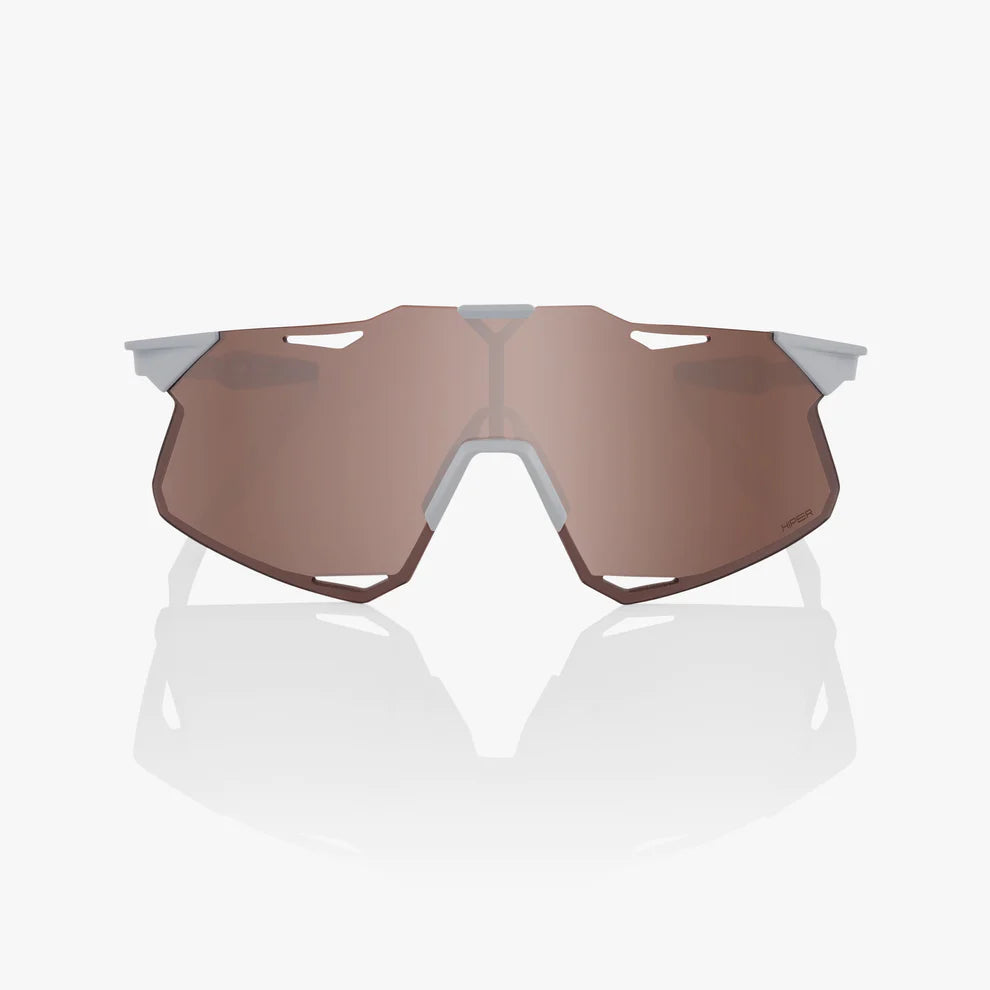 ÓCULOS 100% HYPERCRAFT - MATTE STONE GREY - HIPER CRIMSON SILVER MIRROR LENS
