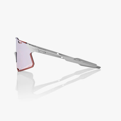 ÓCULOS 100% HYPERCRAFT - MATTE STONE GREY - HIPER CRIMSON SILVER MIRROR LENS