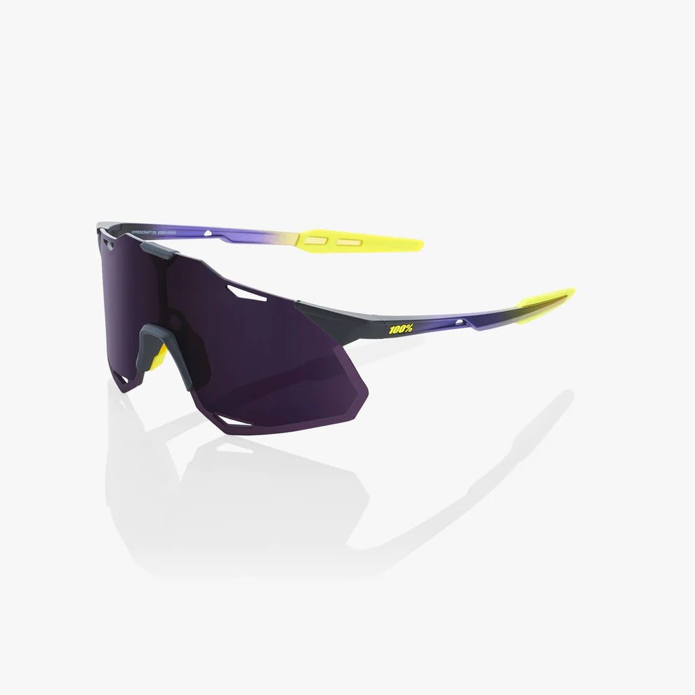 ÓCULOS 100% HYPERCRAFT XS - MATTE METALLIC DIGITAL BRIGHTS - DARK PURPLE LENS