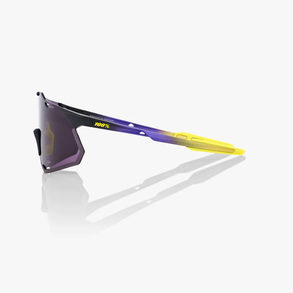 ÓCULOS 100% HYPERCRAFT XS - MATTE METALLIC DIGITAL BRIGHTS - DARK PURPLE LENS