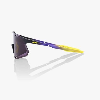 ÓCULOS 100% HYPERCRAFT XS - MATTE METALLIC DIGITAL BRIGHTS - DARK PURPLE LENS
