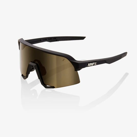 ÓCULOS 100% S3 - SOFT TACT BLACK - SOFT GOLD MIRROR LENS