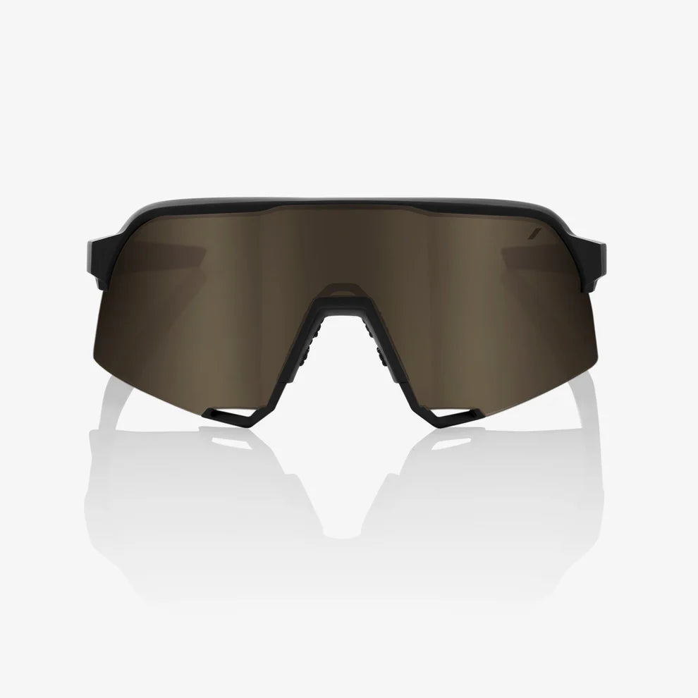 ÓCULOS 100% S3 - SOFT TACT BLACK - SOFT GOLD MIRROR LENS
