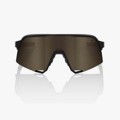ÓCULOS 100% S3 - SOFT TACT BLACK - SOFT GOLD MIRROR LENS