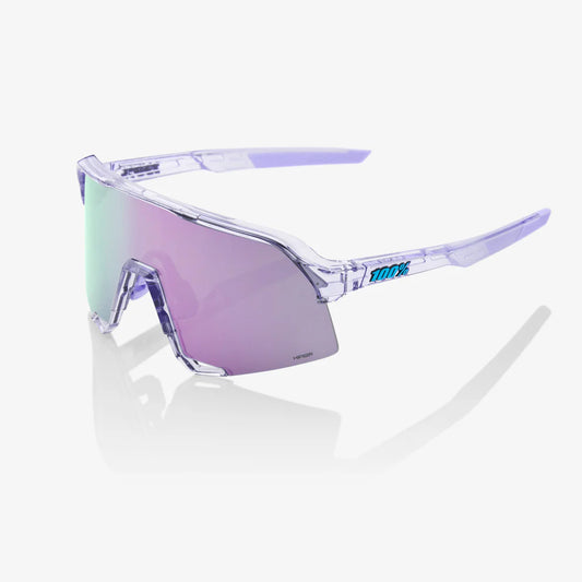 ÓCULOS 100% S3 -  POLISHED TRANSLUCENT LAVENDER - HIPER LAVENDER MIRROR LENS