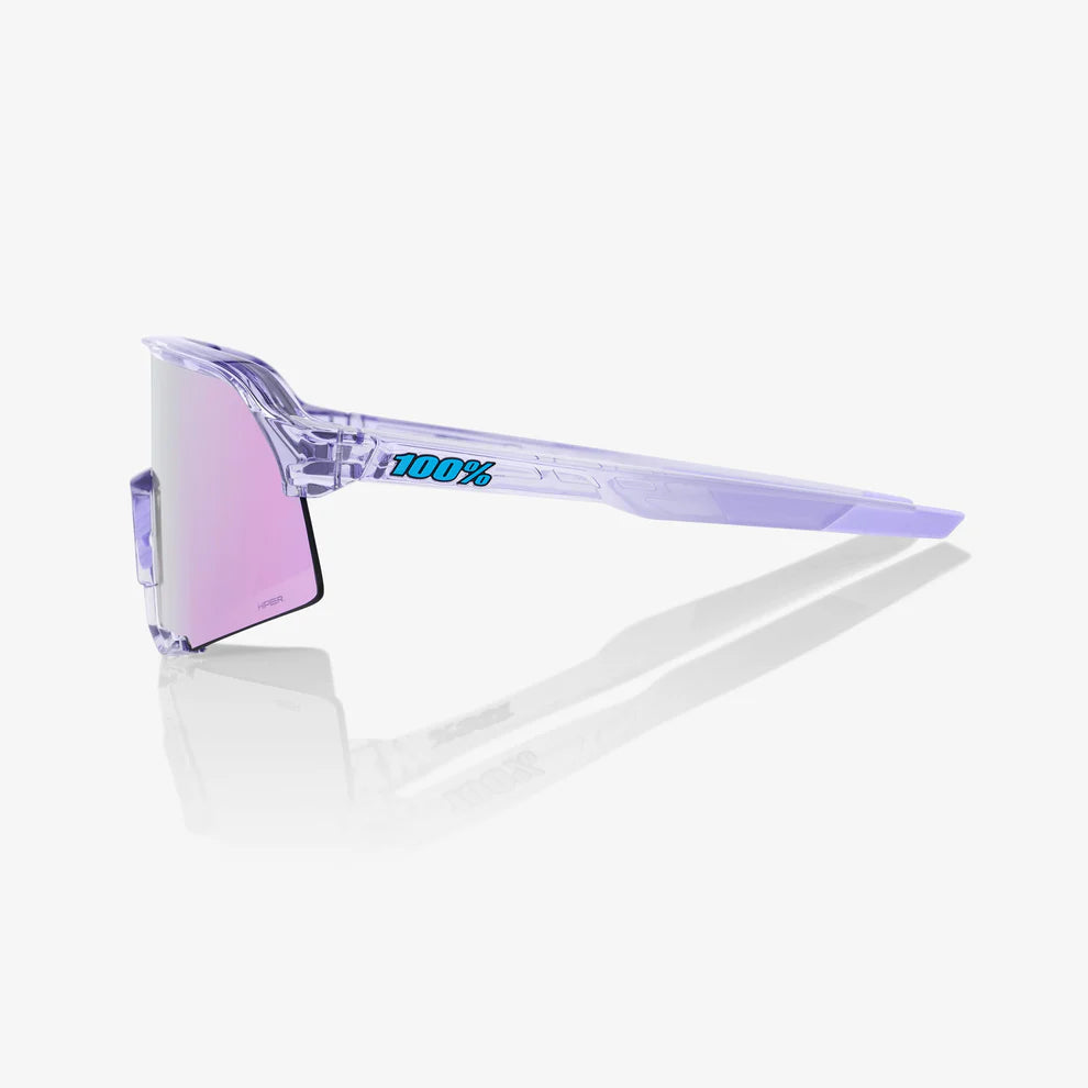 ÓCULOS 100% S3 -  POLISHED TRANSLUCENT LAVENDER - HIPER LAVENDER MIRROR LENS