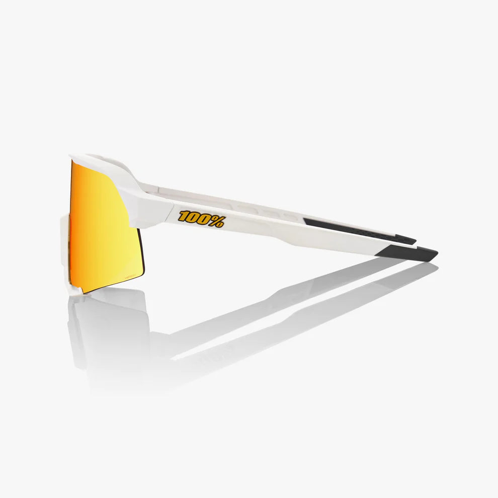 ÓCULOS 100% S3 - SOFT TACT WHITE- HIPER RED MULTILAYER MIRROR LENS