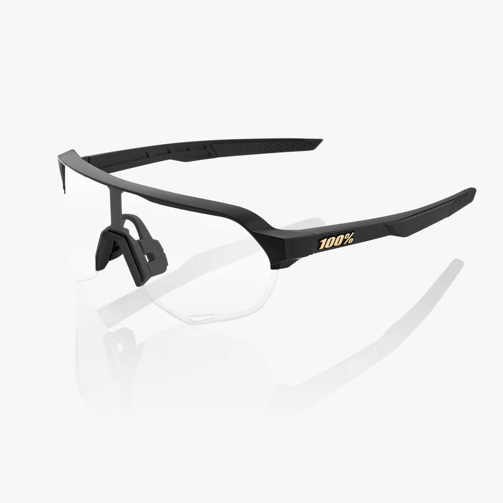 ÓCULOS 100% S2 - MATTE BLACK - SOFT GOLD MIRROR LENS