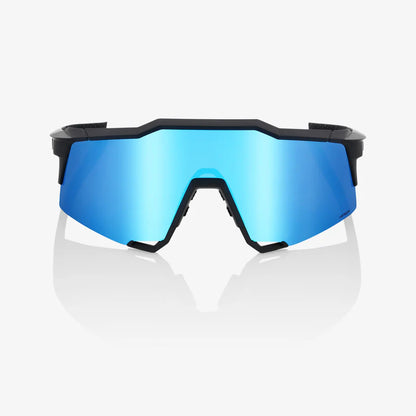 ÓCULOS 100% SPEEDCRAFT - MATTE BLACK - HIPER BLUE MULTILAYER MIRROR LENS