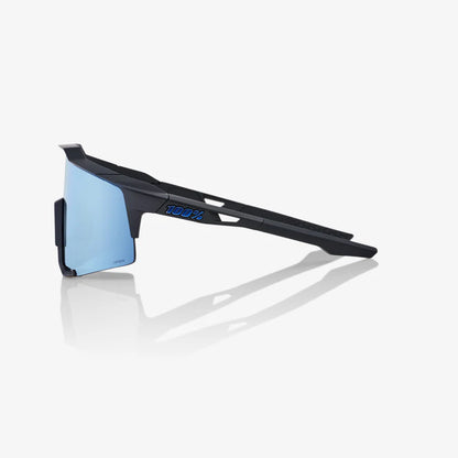 ÓCULOS 100% SPEEDCRAFT - MATTE BLACK - HIPER BLUE MULTILAYER MIRROR LENS