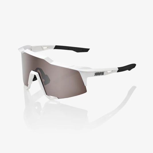 ÓCULOS 100% SPEEDCRAFT - MATTE WHITE - HIPER SILVER MIRROR LENS