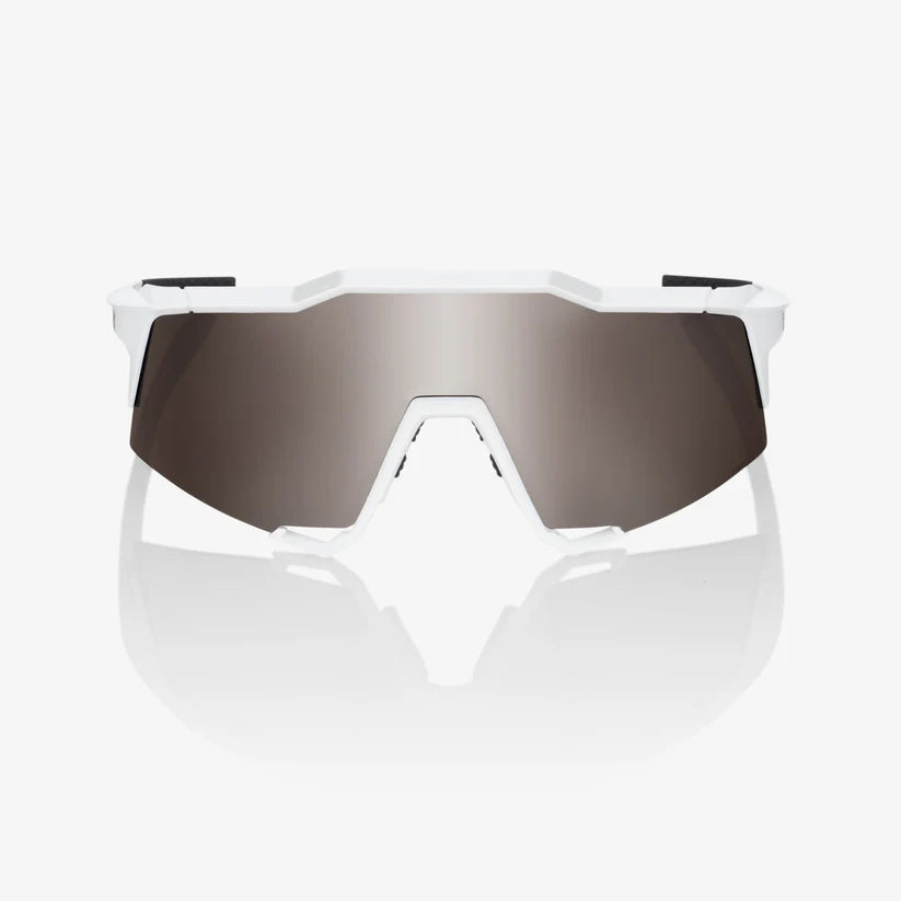 ÓCULOS 100% SPEEDCRAFT - MATTE WHITE - HIPER SILVER MIRROR LENS