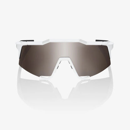 ÓCULOS 100% SPEEDCRAFT - MATTE WHITE - HIPER SILVER MIRROR LENS