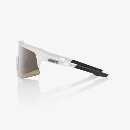 ÓCULOS 100% SPEEDCRAFT - MATTE WHITE - HIPER SILVER MIRROR LENS