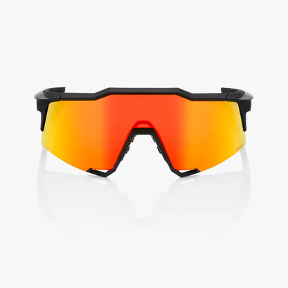 ÓCULOS 100% SPEEDCRAFT - SOFT TACT BLACK - HIPER RED MULTILAYER MIRROR LENS