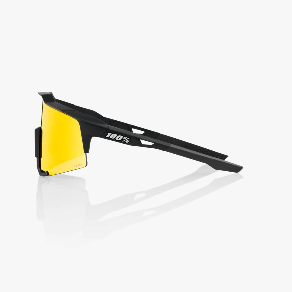ÓCULOS 100% SPEEDCRAFT - SOFT TACT BLACK - HIPER RED MULTILAYER MIRROR LENS
