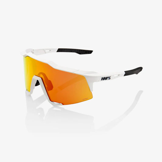 ÓCULOS 100% SPEEDCRAFT - SOFT TACT OFF WHITE - HIPER RED MULTILAYER MIRROR LENS