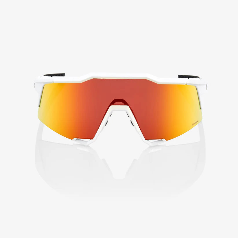 ÓCULOS 100% SPEEDCRAFT - SOFT TACT OFF WHITE - HIPER RED MULTILAYER MIRROR LENS