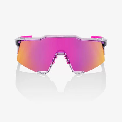 ÓCULOS 100% SPEEDCRAFT - POLISHED TRANSLUCENT GREY - PURPLE MULTILAYER MIRROR LENS