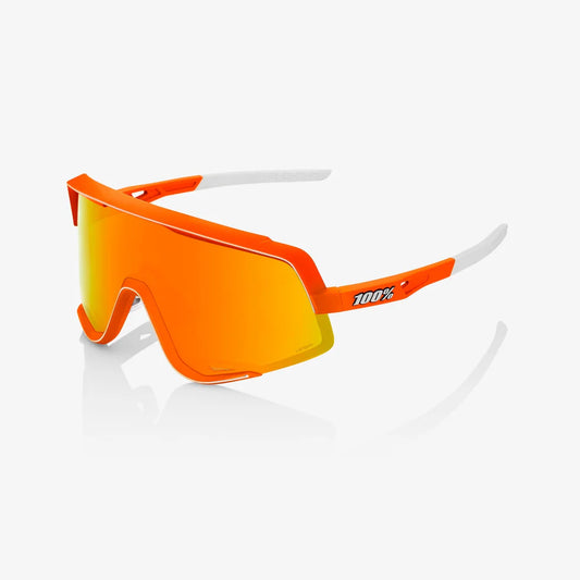 ÓCULOS 100% GLENDALE - SOFT TACT NEON ORANGE - HIPER RED MULTILAYER MIRROR LENS