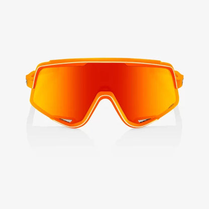 ÓCULOS 100% GLENDALE - SOFT TACT NEON ORANGE - HIPER RED MULTILAYER MIRROR LENS
