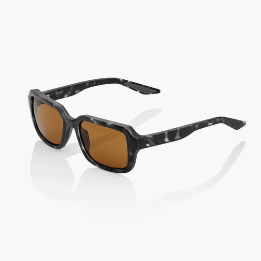 ÓCULOS 100% RIDELEY -  MATTE BLACK HAVANA - BRONZE PEAKPOLAR LENS