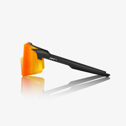 ÓCULOS 100% AEROCRAFT - SOFT TACT BLACK - HIPER RED MULTILAYER LENS