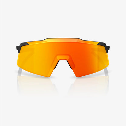 ÓCULOS 100% AEROCRAFT - SOFT TACT BLACK - HIPER RED MULTILAYER LENS