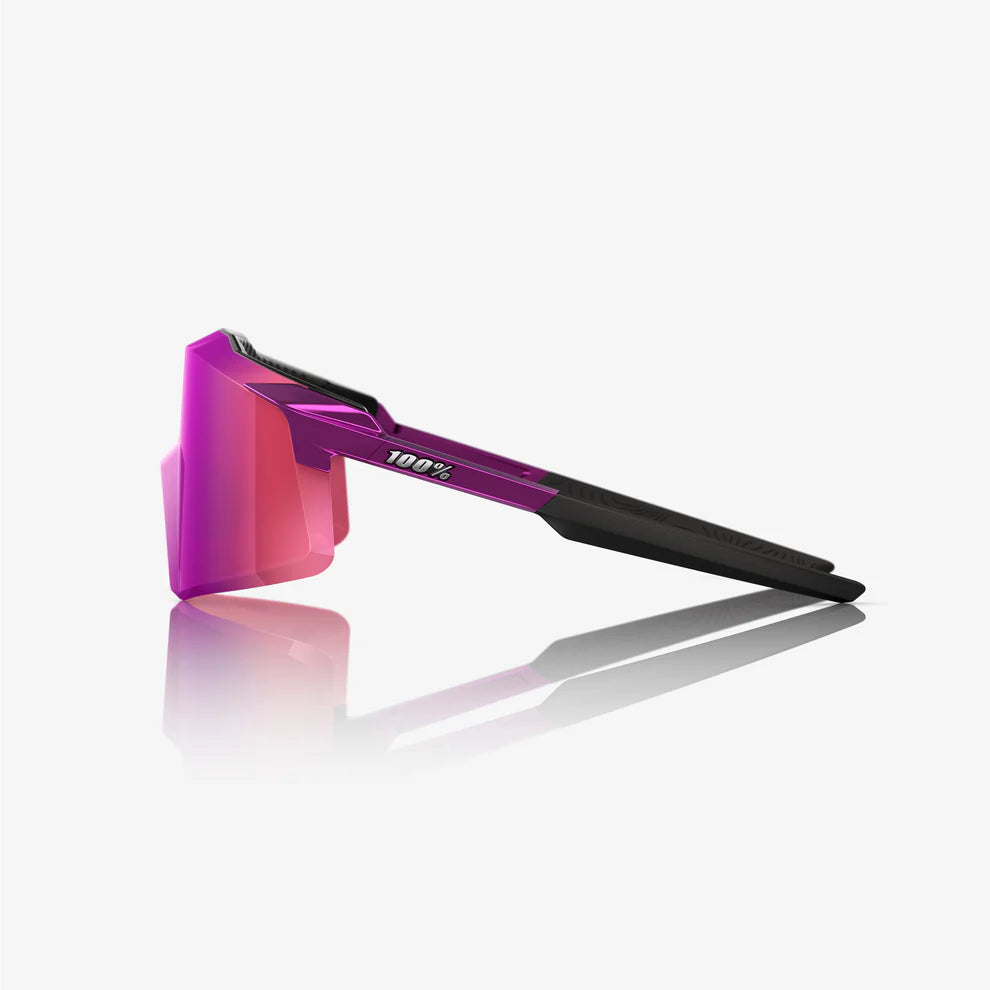 ÓCULOS 100% AEROCRAFT - GLOSS PURPLE CHROME - PURPLE MULTILAYER MIRROR LENS