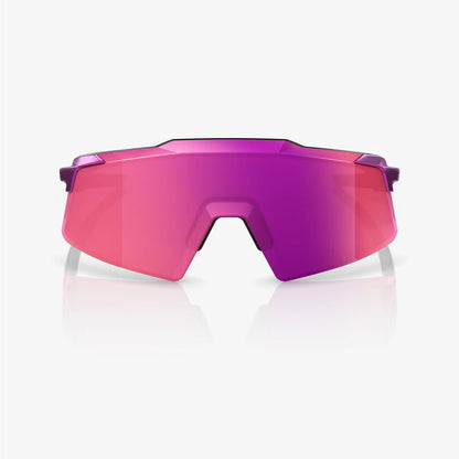 ÓCULOS 100% AEROCRAFT - GLOSS PURPLE CHROME - PURPLE MULTILAYER MIRROR LENS