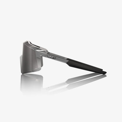 ÓCULOS 100% AEROCRAFT - GLOSS BLACK CHROME - HIPER SILVER MIRROR LENS